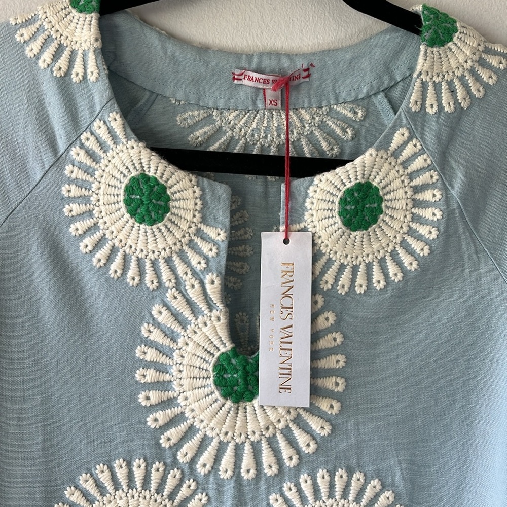NWT•Tuckernuck X Frances Valentine•blue aster caftan•sz XS